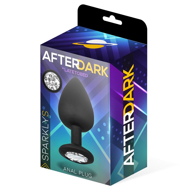 AFTERDARK Sparkly Butt Plug Silicone Size S 7.5 cm x 2.6 cm