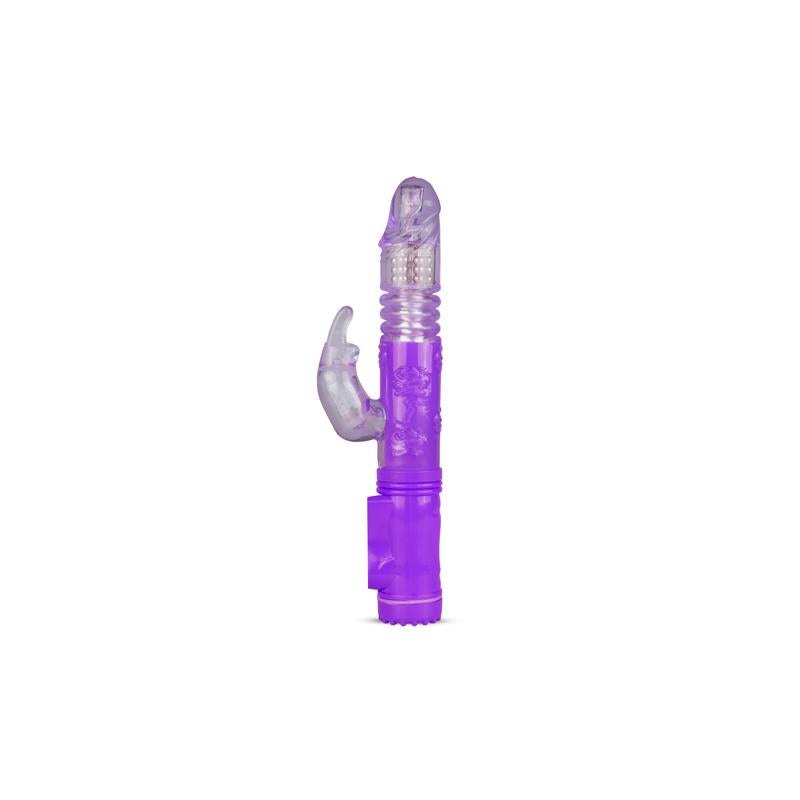 EASYTOYS Rabbit Vibrator Thrusting and Rotating Balls Purple