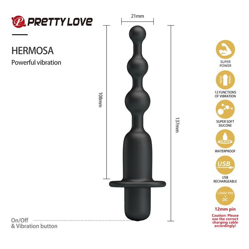 PRETTYLOVE Luxury Set Queens with 12 Toys Black and 18k Gold
