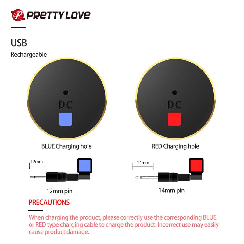 PRETTYLOVE Luxury Set Queens with 12 Toys Black and 18k Gold