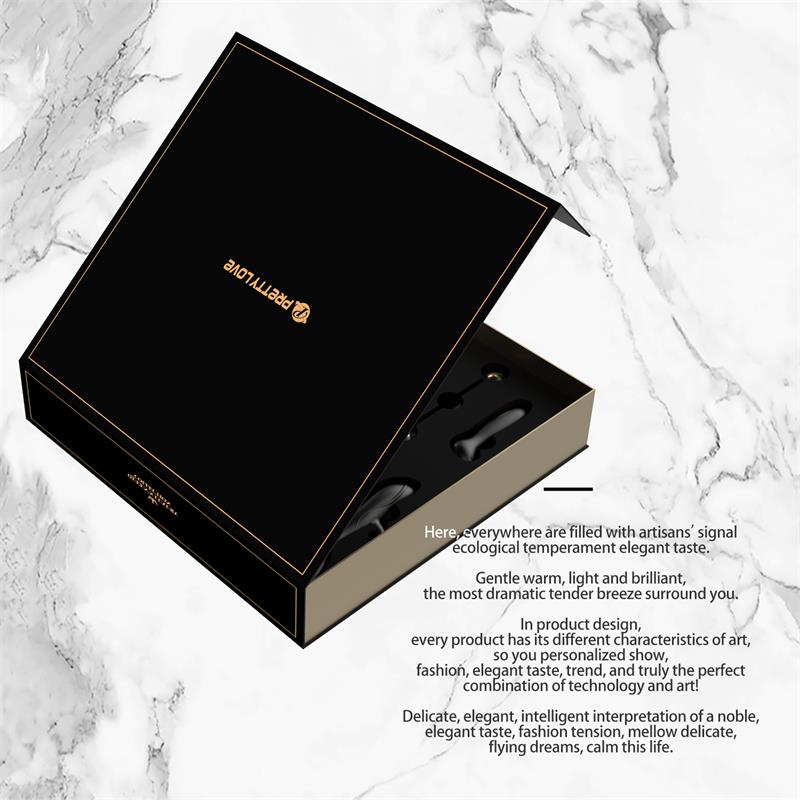 PRETTYLOVE Luxury Set Queens with 12 Toys Black and 18k Gold