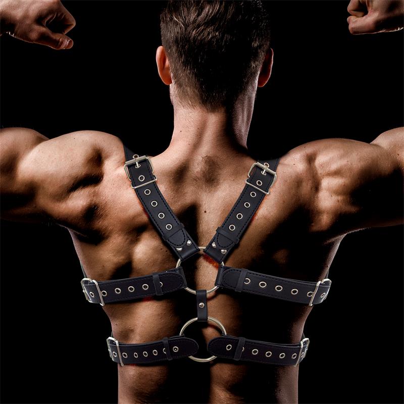 INTOYOU BDSM LINE Aurum Male Chest Bondage Harness Vegan Leather