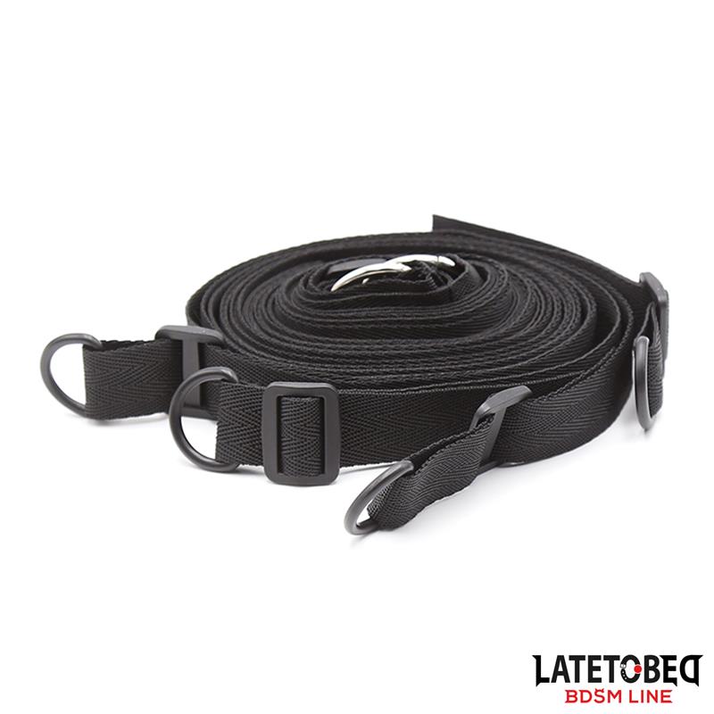 LATETOBED BDSM LINE Bed Eestraint Set with Blindfold Adjustable Cuffs