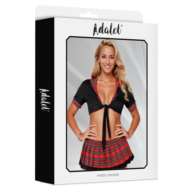 ADALET LINGERIE Carly Top and Skirt Uniform Cosplay Red