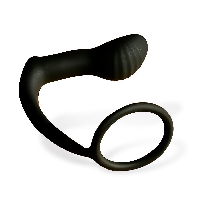 AFTERDARK Carnelian Vibrating Anal Plug with Penis Ring