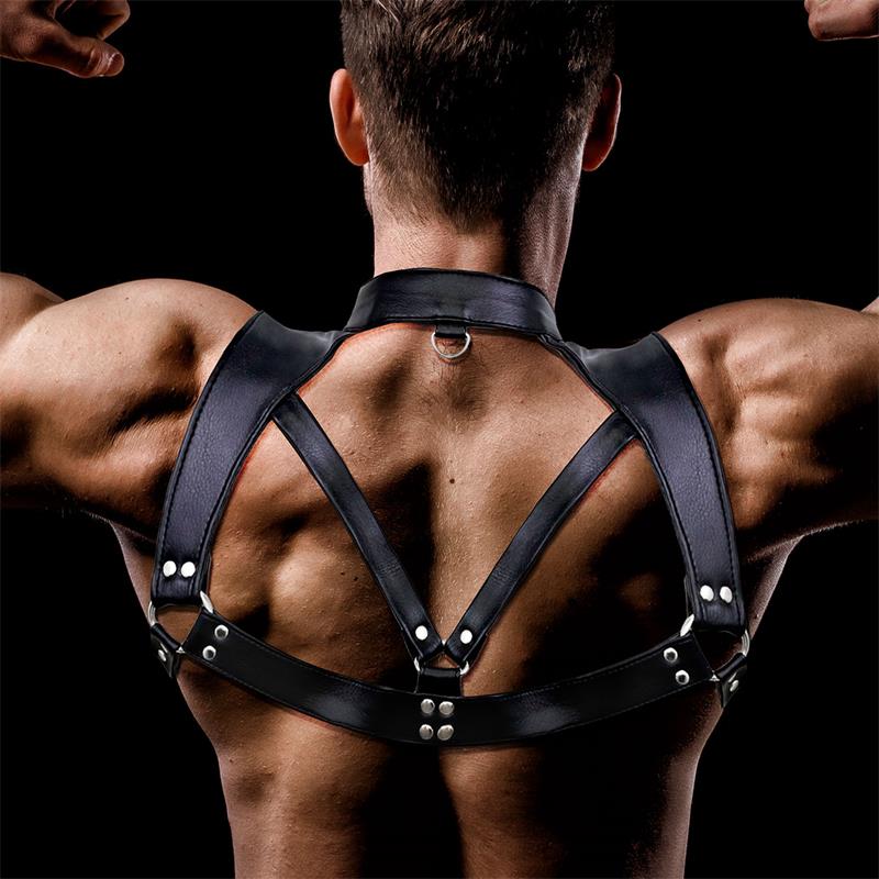 INTOYOU BDSM LINE Darius Chest Bondage Harness for Men Vegan Leather