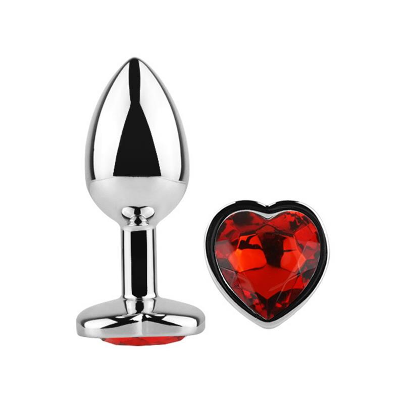 AFTERDARK Heart Shaped Butt Plug Red Scarlet Size L