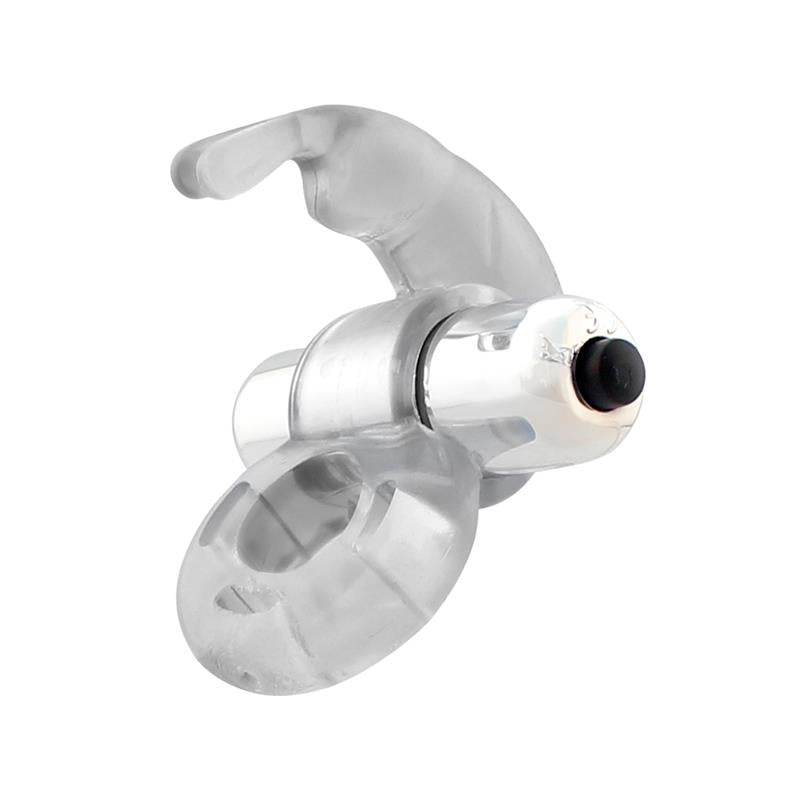 LATETOBED Horizon Vibrating Penis Ring with Rabbit Clear