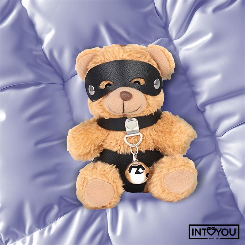 INTOYOU BDSM LINE Mimi raktų pakabukas BDSM meškiukas su antkakliu ir varpeliu
