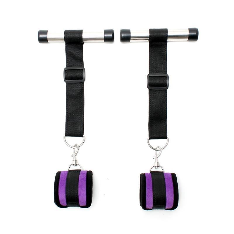 BONDAGE PLAY Over the Doof Cuffs Set Purple