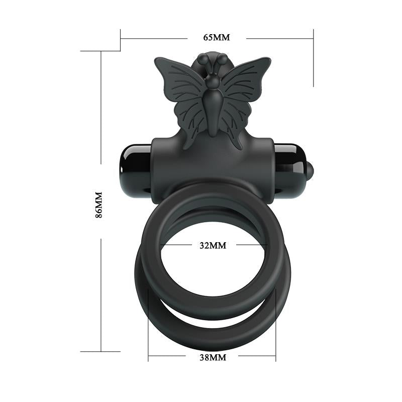 PRETTYLOVE Penis Ring Passionate Ring IX with Vibration