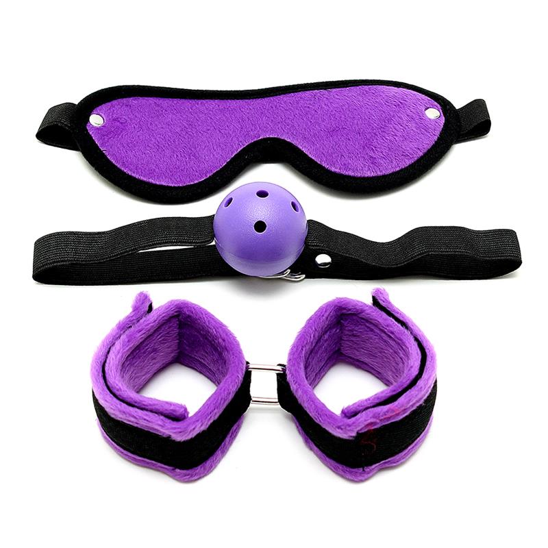 BONDAGE PLAY 3 Pieces Bondage Set Purple