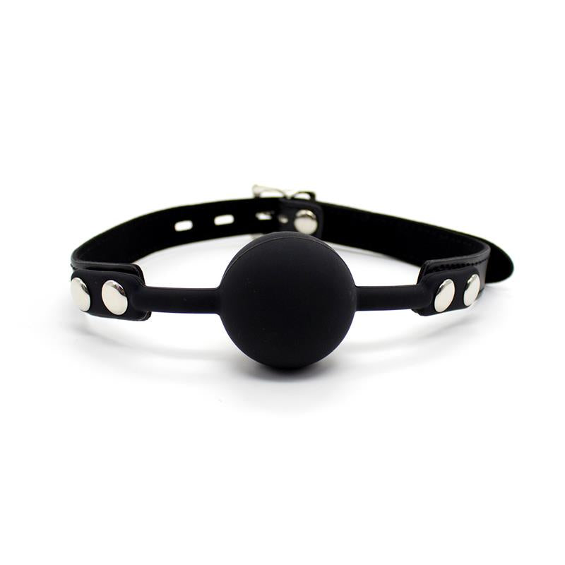 LATETOBED BDSM LINE Silicona Ball Gag 4 cm with Padlock Black