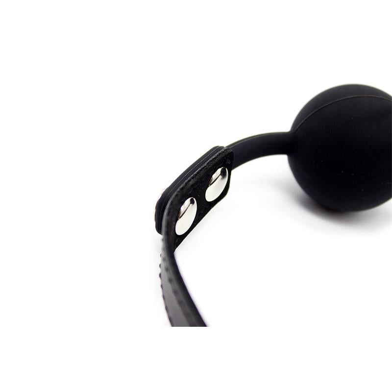 LATETOBED BDSM LINE Silicone Ball Gag 4 cm Adjustable Black