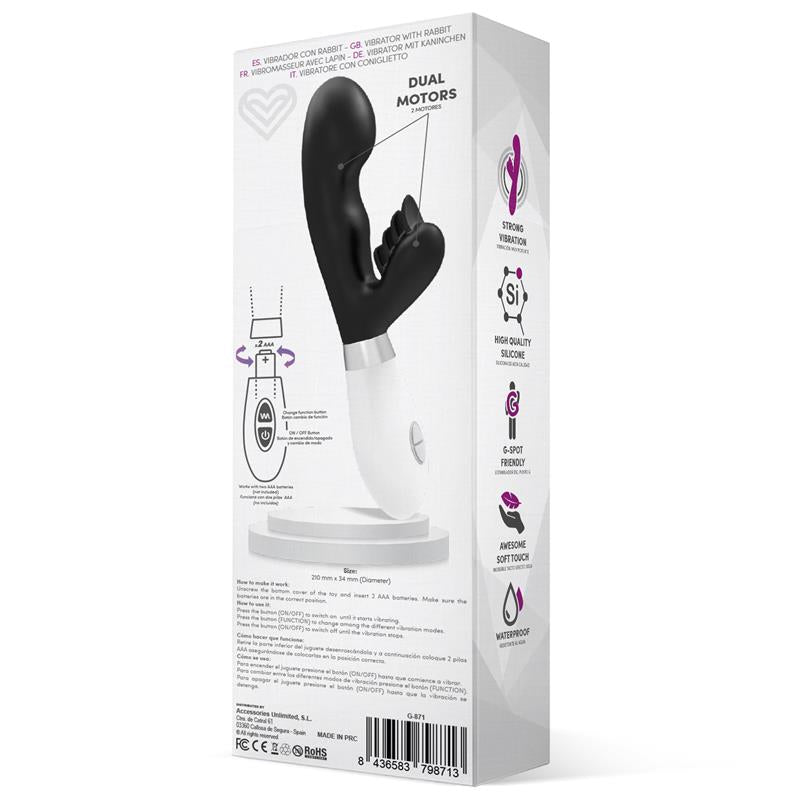 LATETOBED Sliper Rabbit Vibe Silicone Black