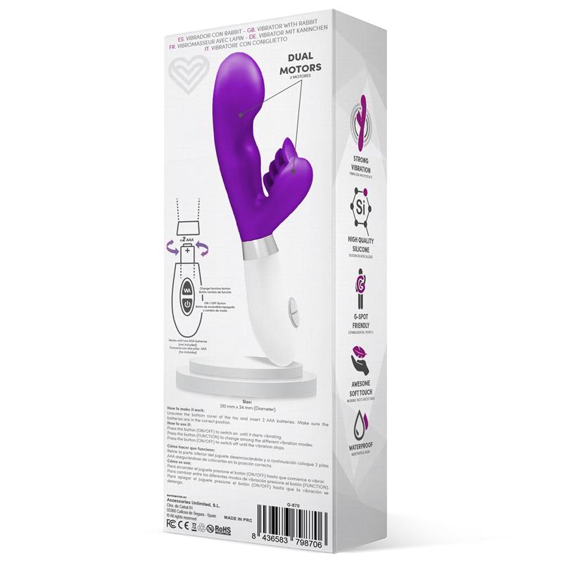 LATETOBED Sliper Rabbit Vibe Silicone Purple