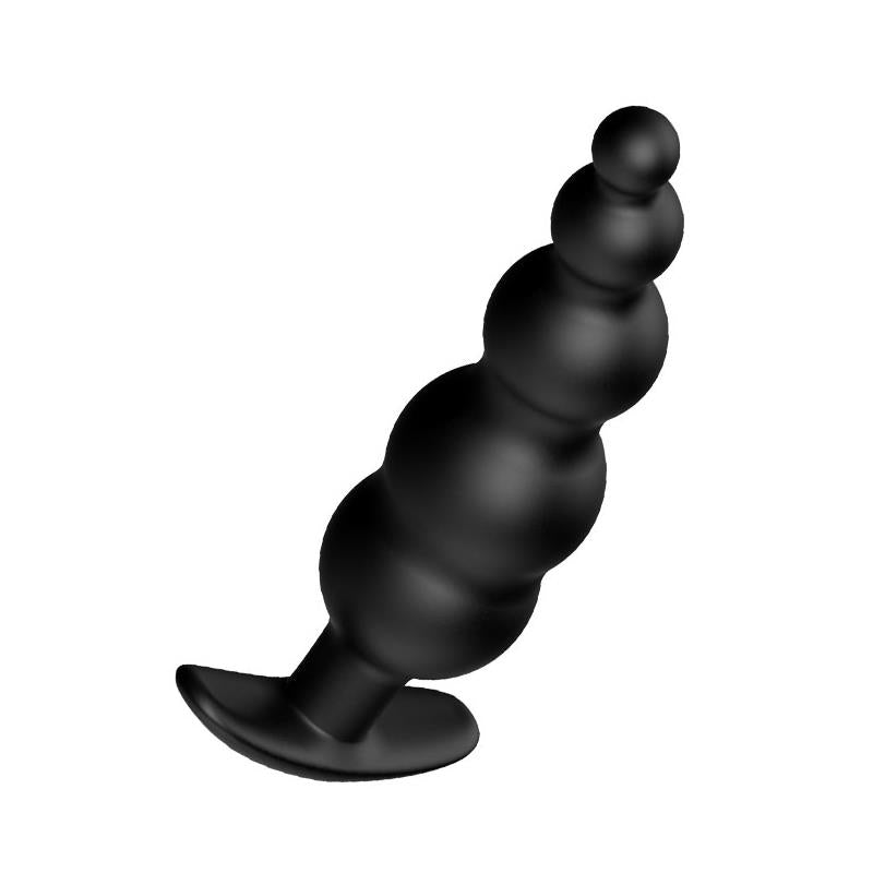 PRETTYLOVE Anal Bubble Plug Black Silicone