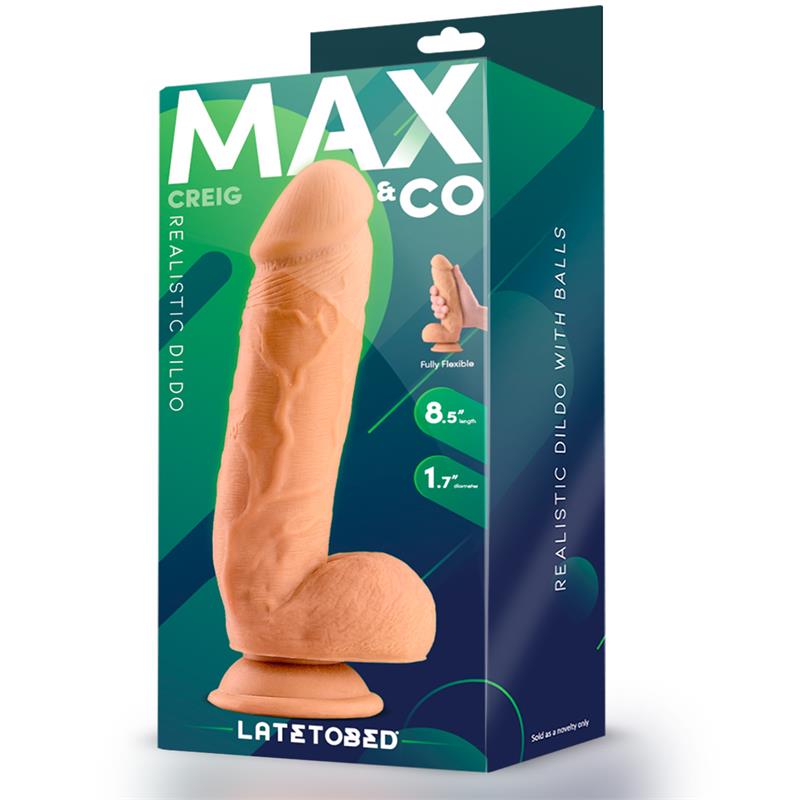 MAX & CO Creig Realistic Dildo with Testicles 8.5" Flesh
