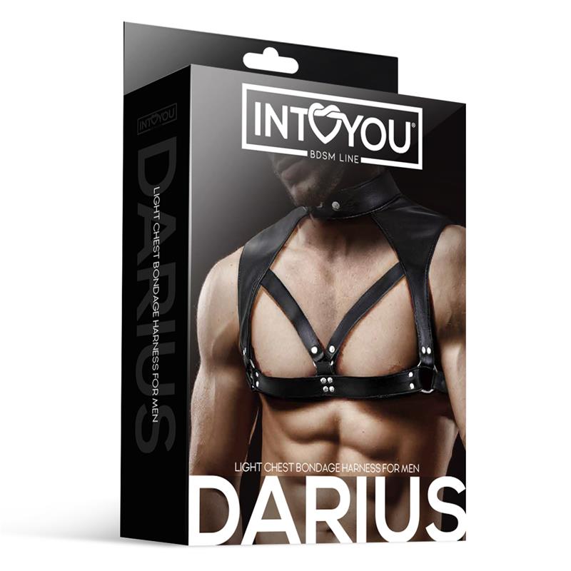 INTOYOU BDSM LINE Darius Chest Bondage Harness for Men Vegan Leather