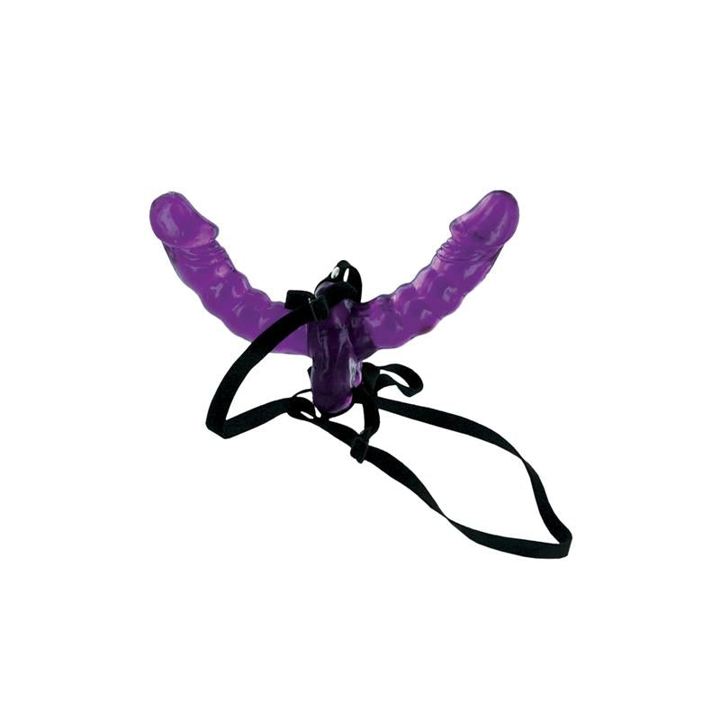 FETISH FANTASY SERIES Double Delight Strap-on 15 cm Purple