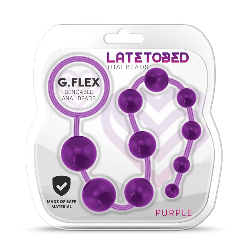 LATETOBED G.Flex Bendable Thai Anal Beads Purple
