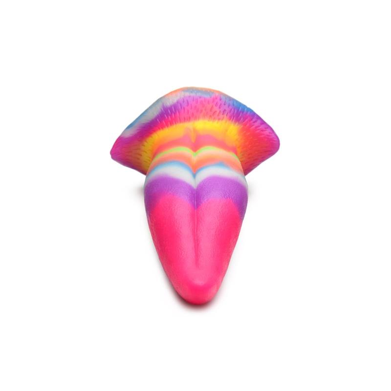 CREATURE COCKS Glow-In-The-Dark Unicorn Tongue Dildo 8.4"