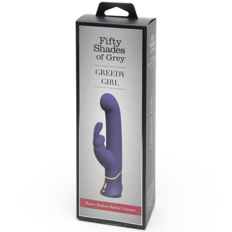 FIFTY SHADES OF GREY Greedy Girl Vibe with Thrusiting Movements G-Spot Stimulator and Rabbit Purple