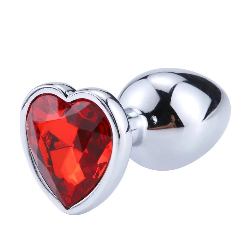AFTERDARK Heart Shaped Butt Plug Red Scarlet Size L