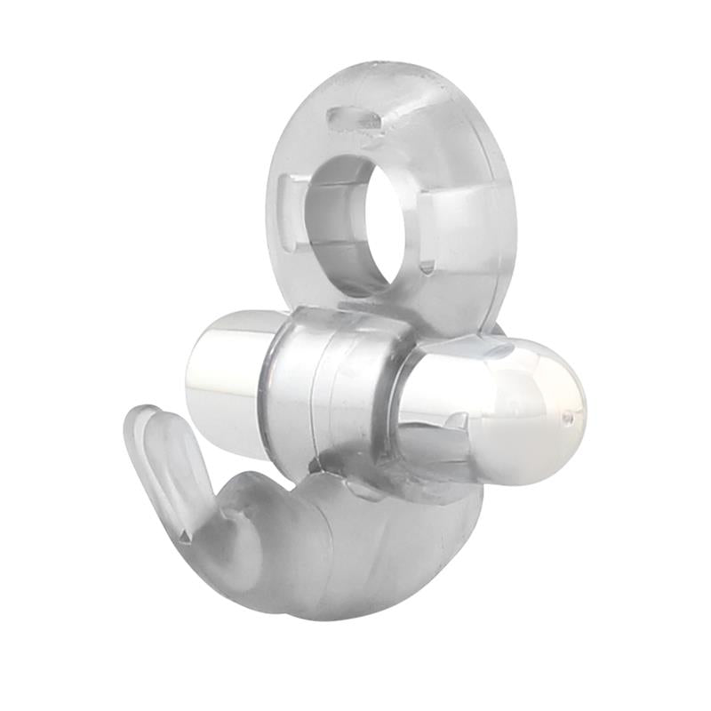 LATETOBED Horizon Vibrating Penis Ring with Rabbit Clear