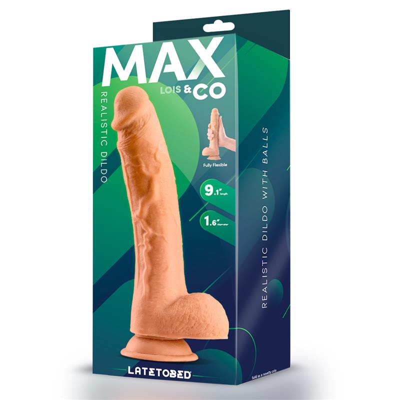 MAX & CO Lois Realistic Dildo with Testicles 9.1" Flesh