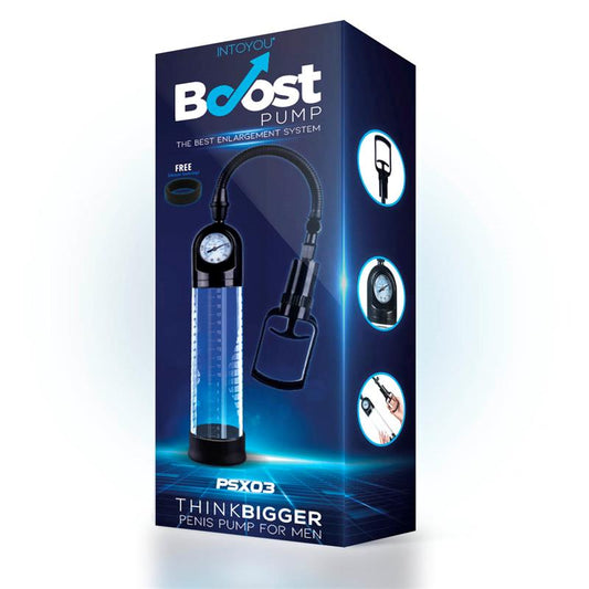 BOOST PUMPS Manual Penis Pump with Valve PSX03 Crystal