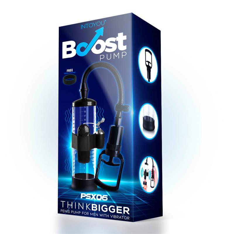 BOOST PUMPS Manual Penis Pump with Vibration Attachment PSX06