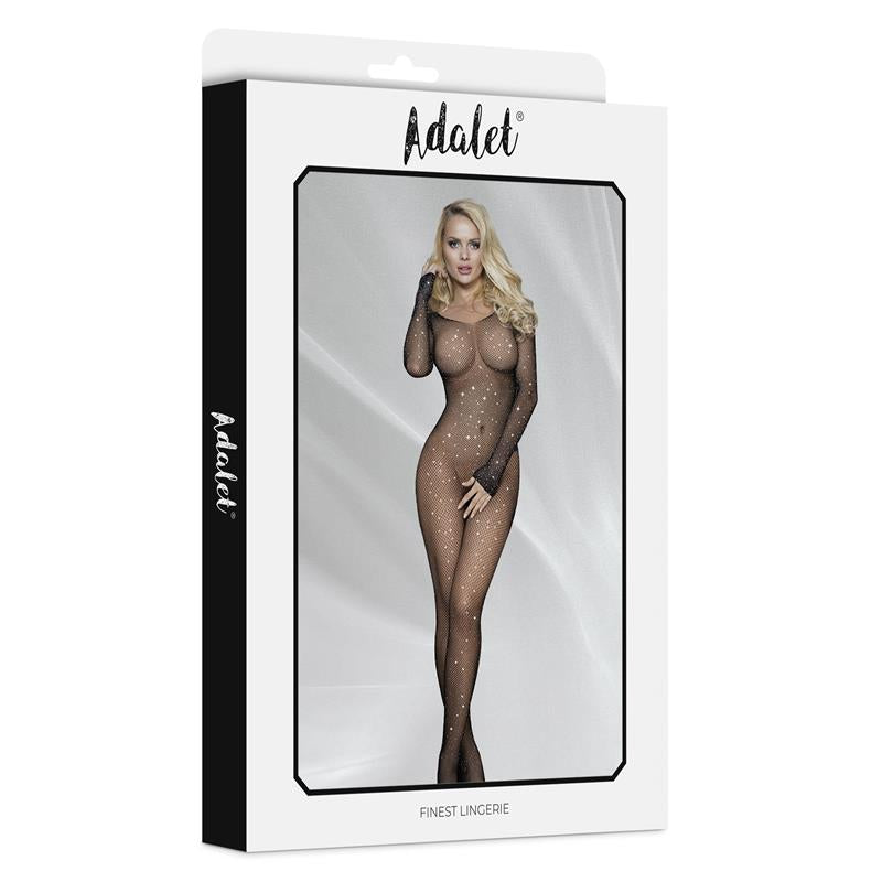 ADALET LINGERIE Maty Bodystocking open crotch with Rhinestones