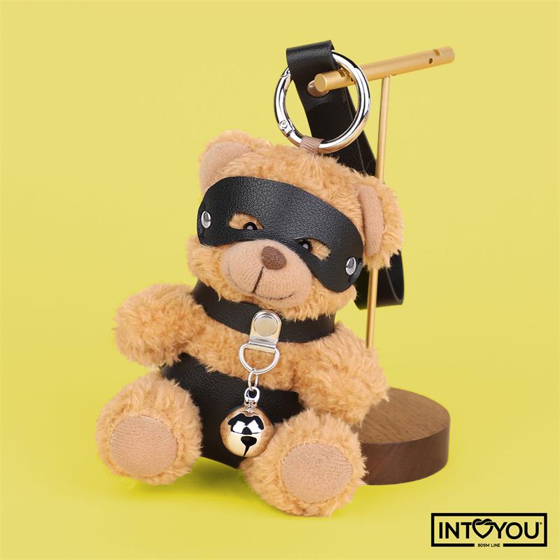 INTOYOU BDSM LINE Mimi raktų pakabukas BDSM meškiukas su antkakliu ir varpeliu