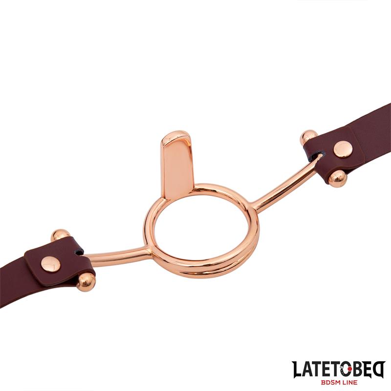 LATETOBED BDSM LINE Leather O Ring Gag