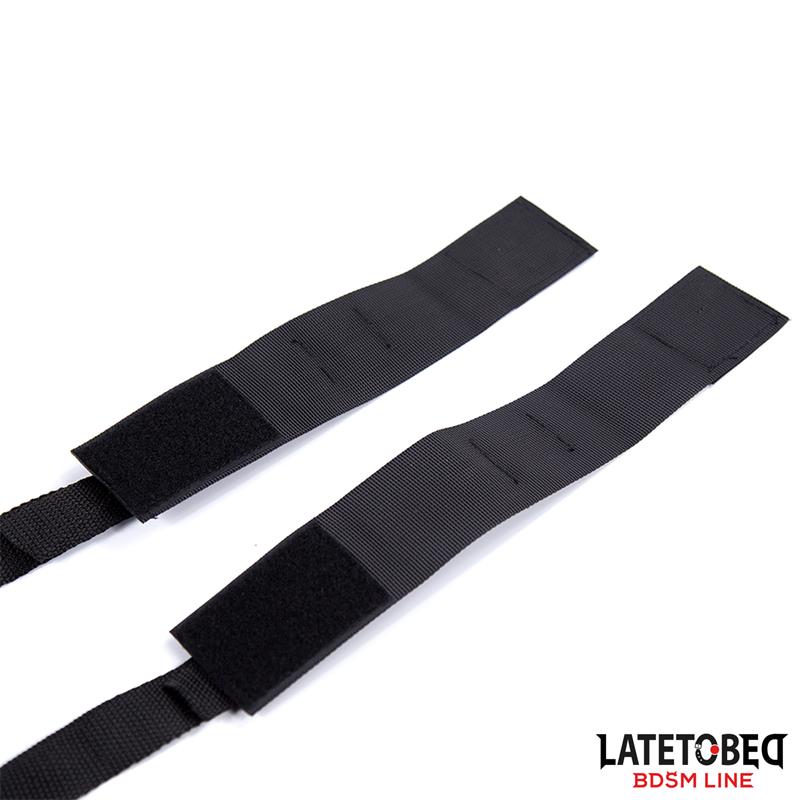 LATETOBED BDSM LINE Nylon Velcro Bed Restraints with Plastic Hook