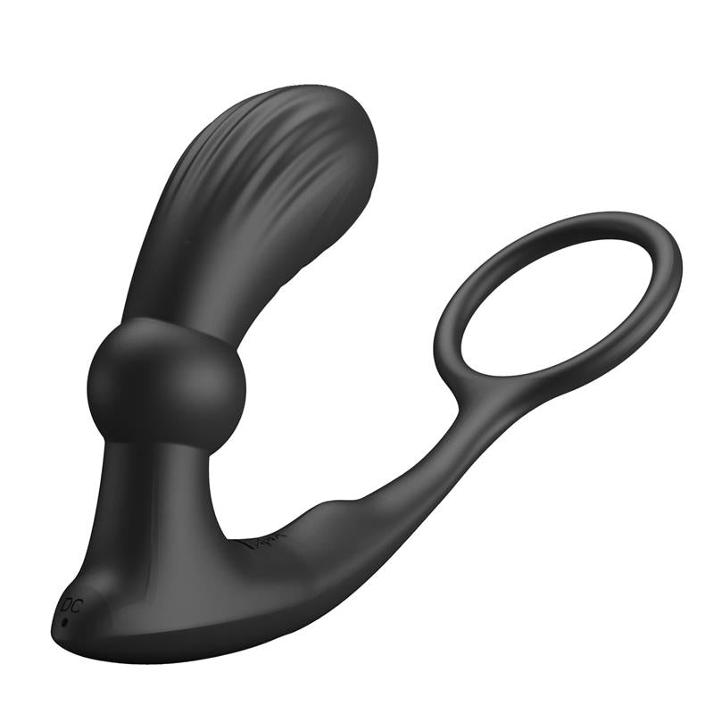 PRETTYLOVE Warren Remote-Controlled Vibrating and Pulsating Anal Plug and Penis Ring