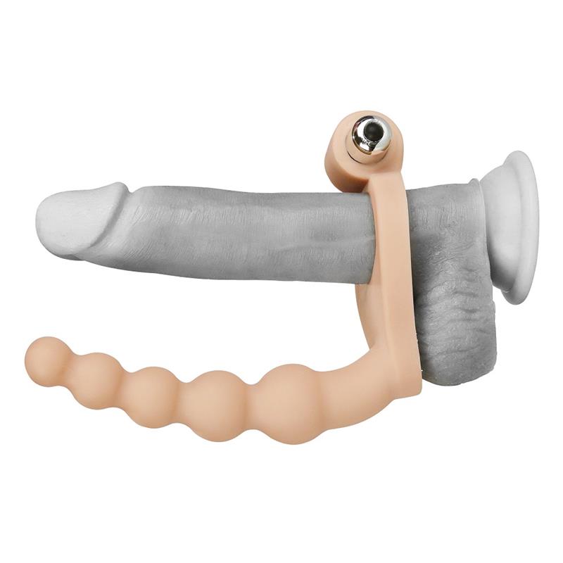 LOVETOY Anal Stimulator The Ultra Soft Bead 6.5" with Vibration Flesh