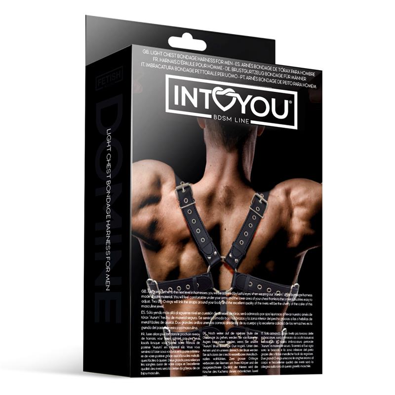 INTOYOU BDSM LINE Aurum Male Chest Bondage Harness Vegan Leather