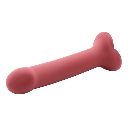 ACTION Bouncy Liquid Silicone Dildo Hiper Flexible 6.5" - 16.5 cm Size S Burgundy