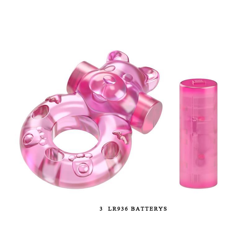 BAILE Cock Ring with Vibrating Bullet Bear
