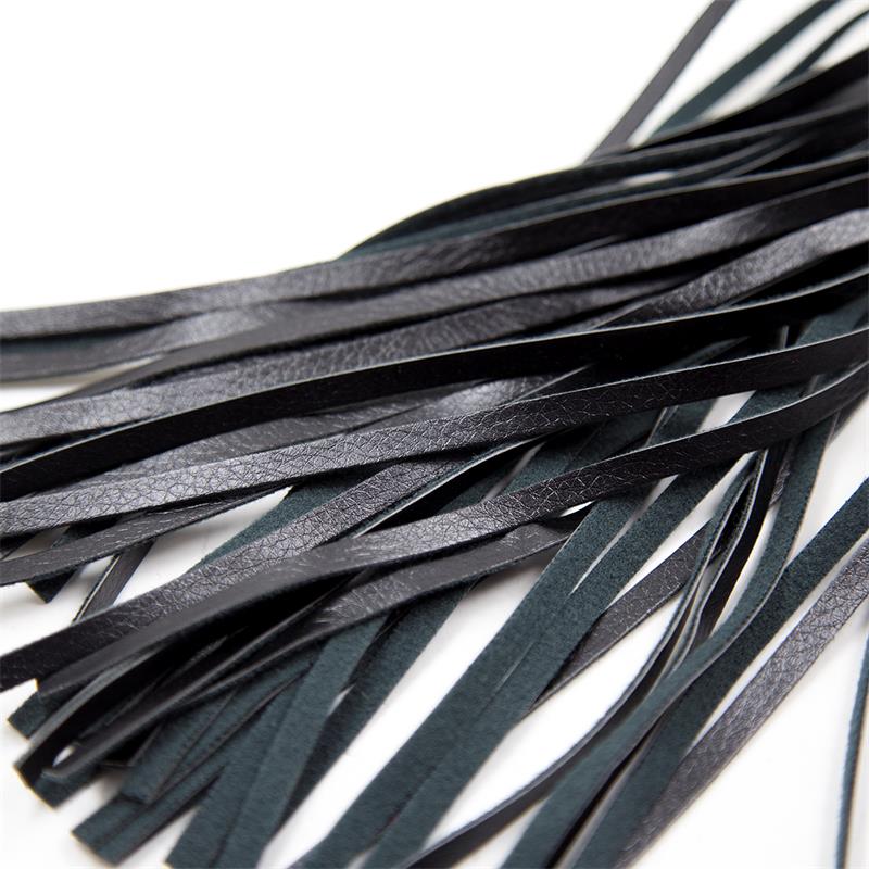 LATETOBED BDSM LINE Flogger Diamond Pattern with Metal Hardware 39 cm Black