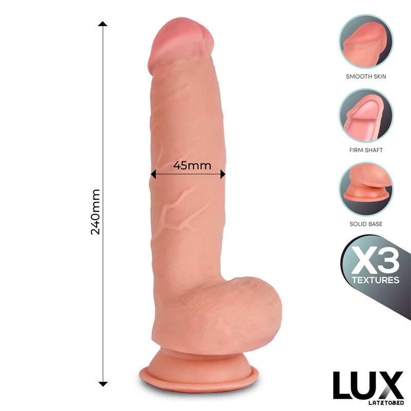LUX Klaus Triple Density Dildo with Balls 9.4"