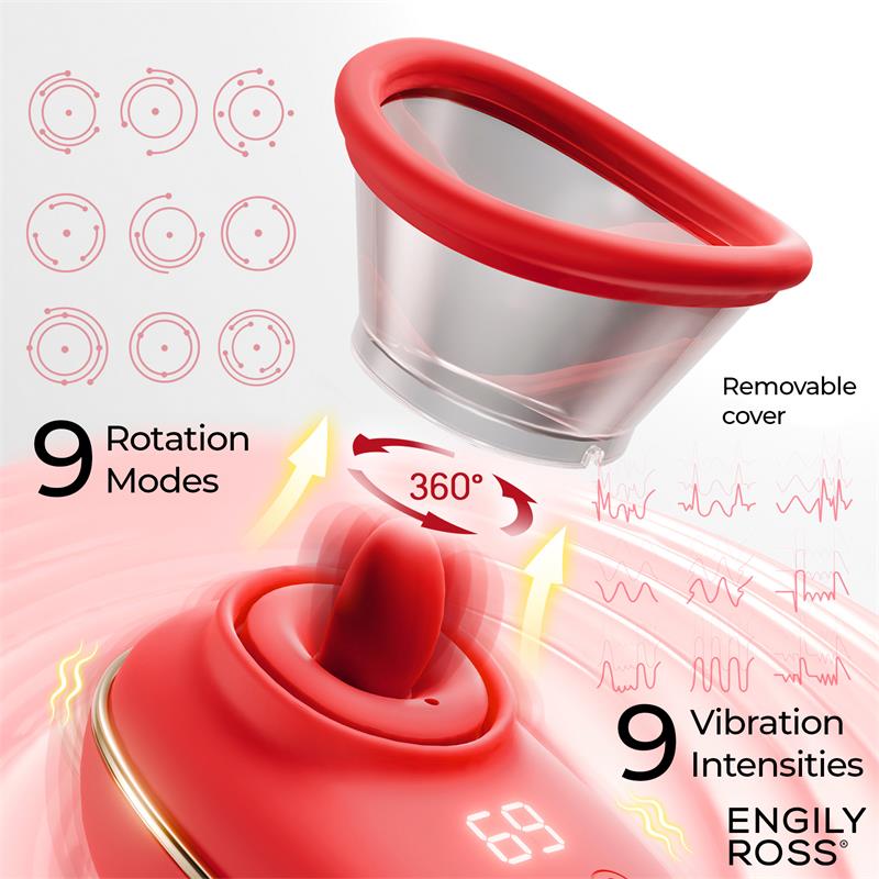 ENGILY ROSS Lizer Stimulator with Licking, Vacuum Pump and Vibration