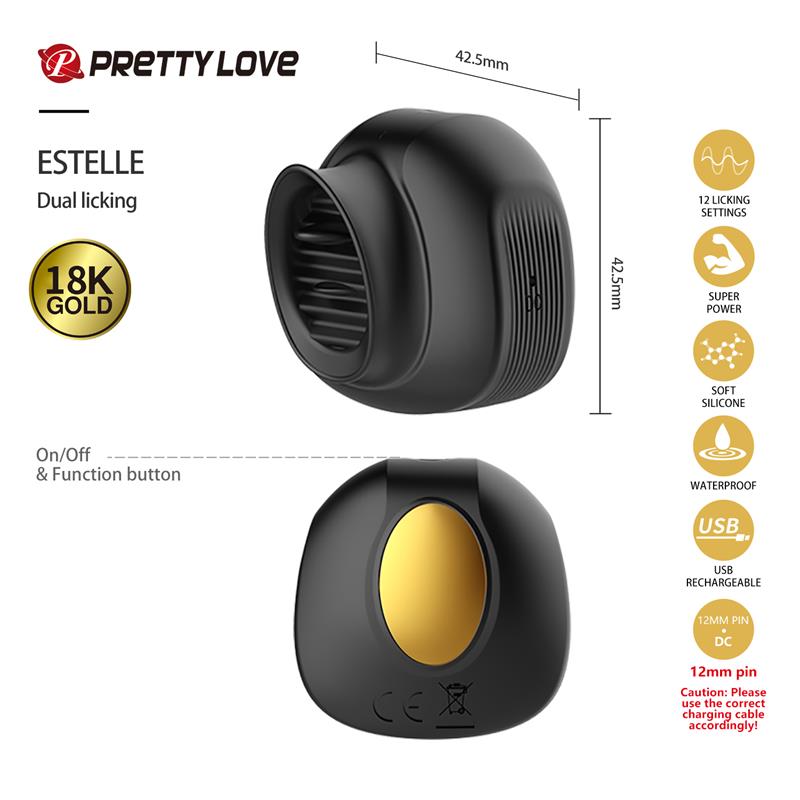 PRETTYLOVE Luxury Set Queens with 12 Toys Black and 18k Gold