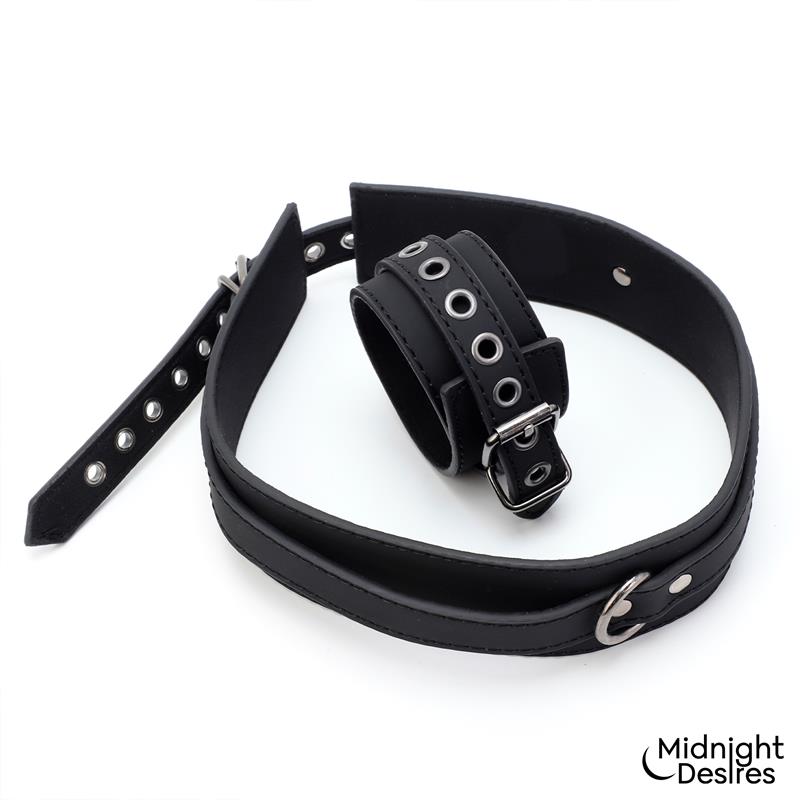 MIDNIGHT DESIRES Restrain Set with Hand and Thigh Cuffs