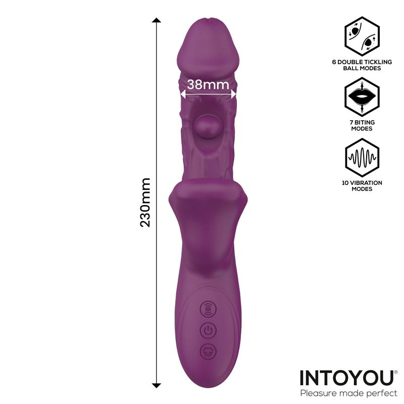 INTOYOU Bella Vibe with Double Tickling Ball and Biting 3 Motors