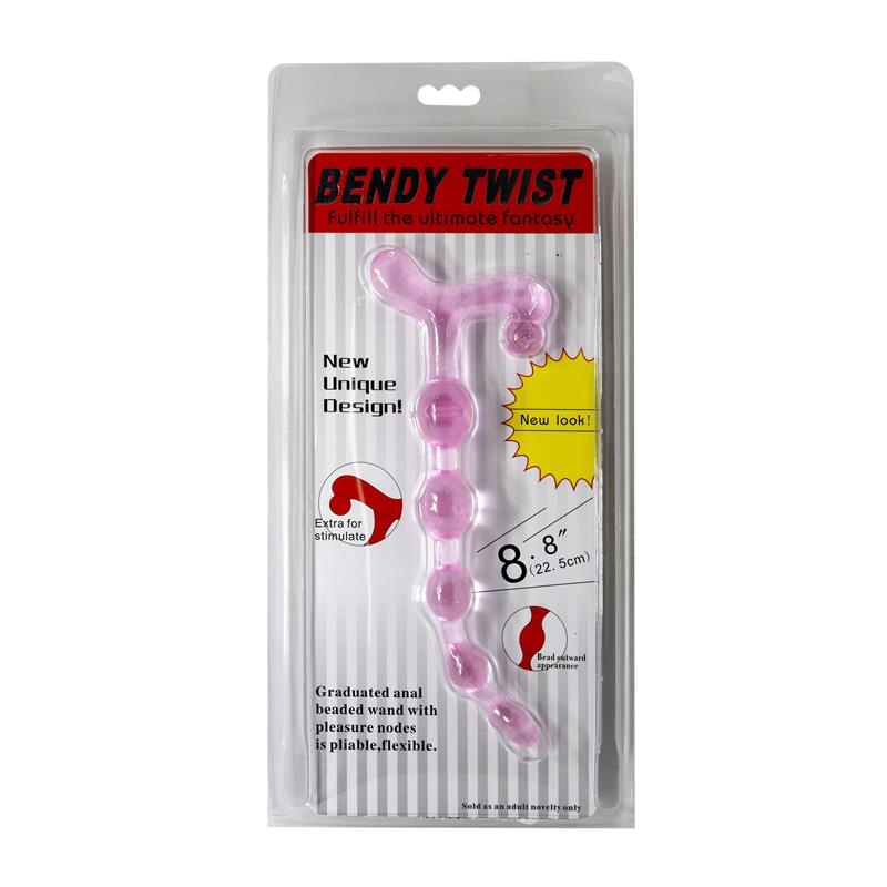 BAILE Bendy Twist Anal Beads Pink