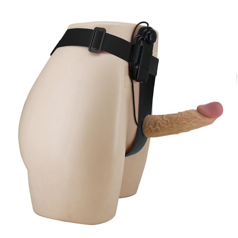 PRETTYLOVE Draven Harness with Hollow Vibrating Dildo
