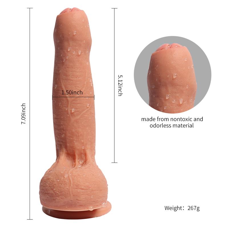 SHEQU Dual Layer Silicone Dildo Azazel 18 cm